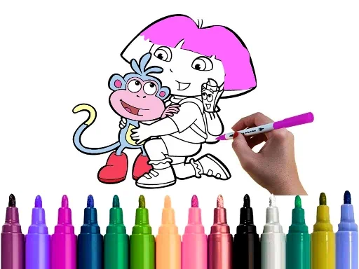 เกมระบายสีโดราแสนสนุก