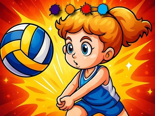 เกมระบายสีวอลเลย์บอลแสนสนุก